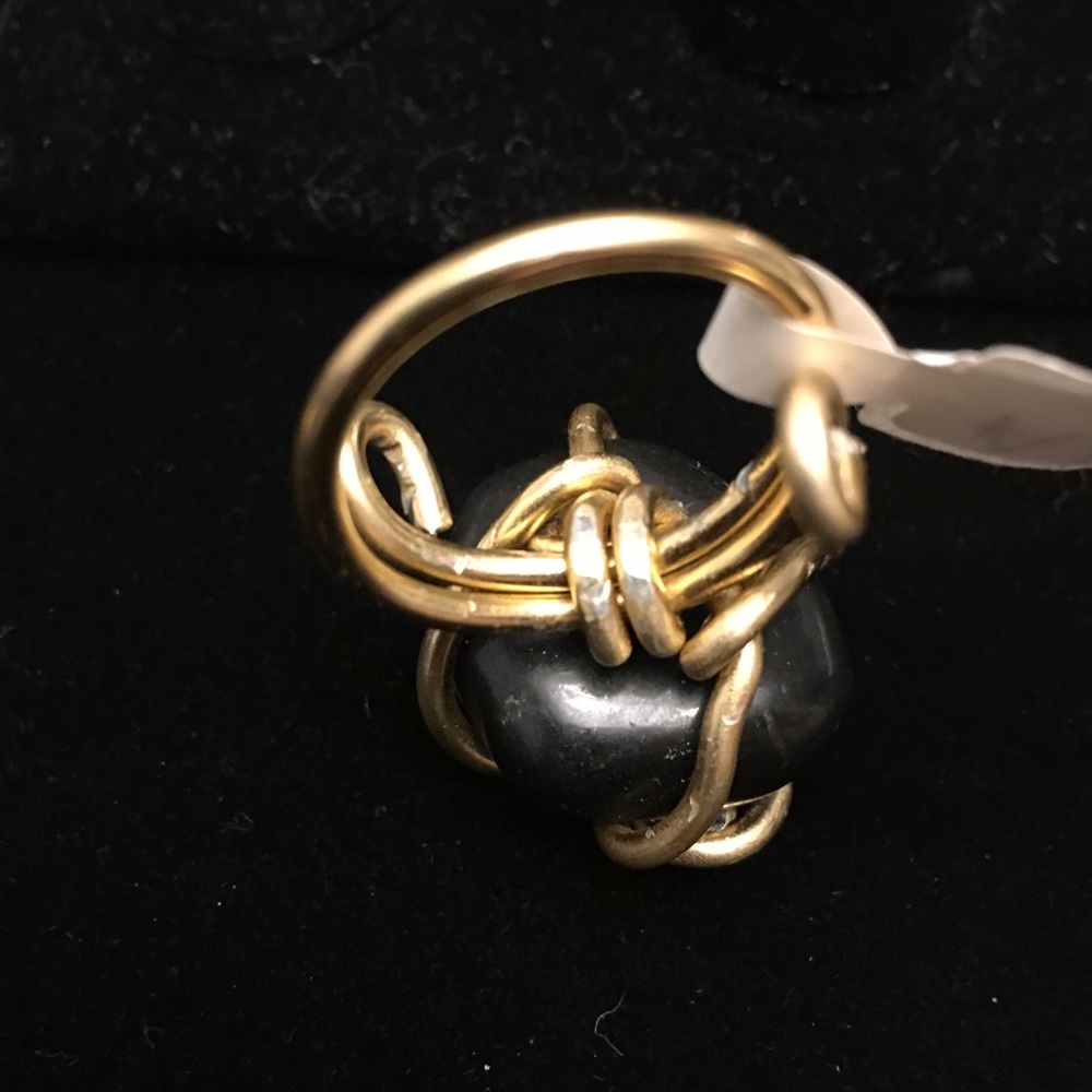 Original Adjustable Black Stone Ring - image 8